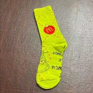 NEW McDonalds Grinch Socks